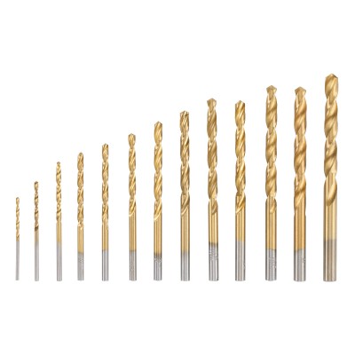 Набор нитридтитан. сверл по металлу, 1.5-6.5 мм (через 0.5 мм+3.2мм 4.8 мм) НSS 13 шт Matrix Набор нитридтитан. сверл по металлу, 1.5-6.5 мм (через 0.5 мм+3.2мм 4.8 мм) НSS 13 шт Matrix