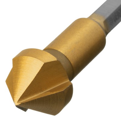 Зенковка конусная под М8, HSS, по металлу, 6-гранный хвостовик Denzel
