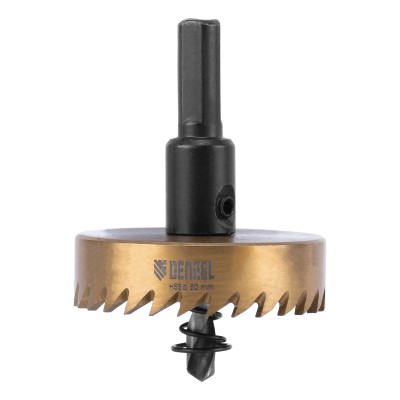Коронка по металлу HSS, 50 мм, нитридтитановое покрытие Denzel