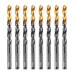 Сверло по металлу, 8 мм, HSS-Tin, Golden Tip, 8 шт. Denzel