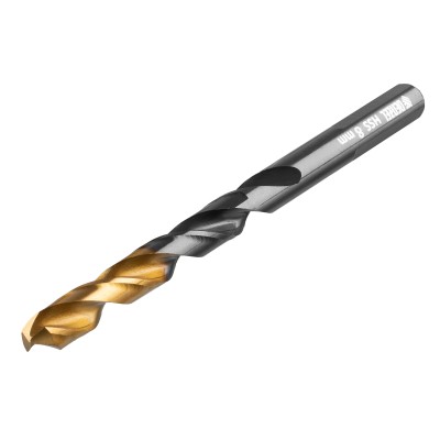 Сверло по металлу, 8 мм, HSS-Tin, Golden Tip, 8 шт. Denzel