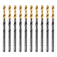 Сверло по металлу, 4 мм, HSS-Tin, Golden Tip, 10 шт. Denzel