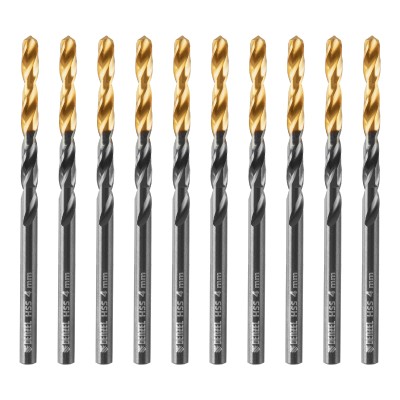 Сверло по металлу, 4 мм, HSS-Tin, Golden Tip, 10 шт. Denzel Сверло по металлу, 4 мм, HSS-Tin, Golden Tip, 10 шт. Denzel