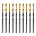 Сверло по металлу, 4 мм, HSS-Tin, Golden Tip, 10 шт. Denzel