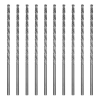 Сверло по металлу, 4 х 119 мм, полированное, удл, HSS, 10 шт, цилиндрический хвостовик Matrix