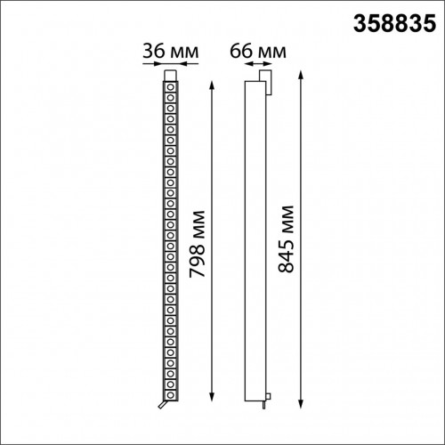 358835 PORT NT22 черный Светильник трековый однофазный трехжильный IP20 LED 4000K 40W 220V ITER Novotech