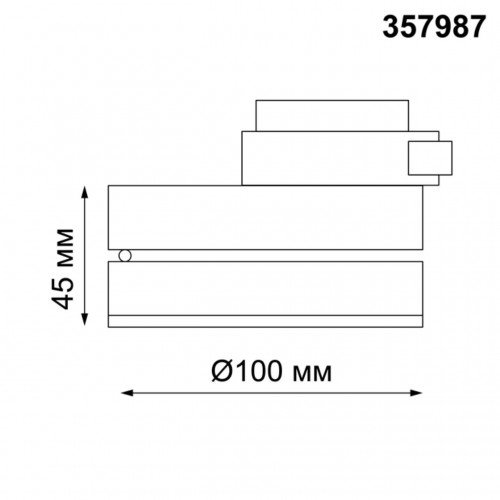 357987 PORT NT19 098 черный Светильник трековый однофазный трехжильный IP20 LED 3000К 12W 220V GRODA Novotech