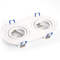 Светильник потолочный встраиваемый, DL2812 MR16 50W G5.3 "овал", белый 48460