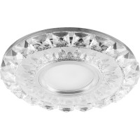 Светильник встраиваемый с белой LED подсветкой Feron CD922 потолочный MR16 G5.3 прозрачный Светильник встраиваемый с белой LED подсветкой Feron CD922 потолочный MR16 G5.3 прозрачный