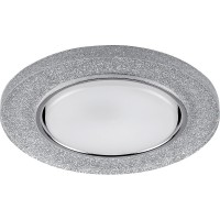 Светильник встраиваемый с белой LED подсветкой Feron CD4041 потолочный GX53 без лампы, серебро, хром 40518