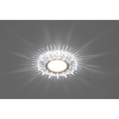 Светильник встраиваемый с белой LED подсветкой Feron CD910 потолочный MR16 G5.3 прозрачный