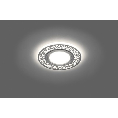 Светильник встраиваемый с белой LED подсветкой Feron CD951 потолочный MR16 G5.3 белый матовый