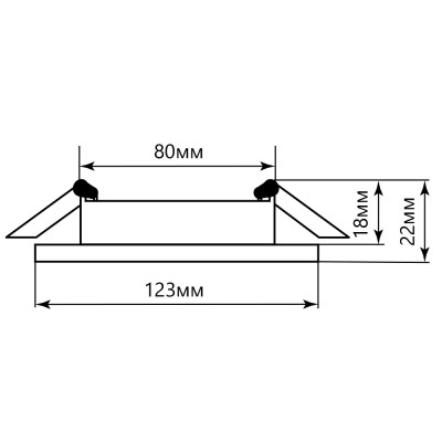 Светильник встраиваемый с белой LED подсветкой Feron CD4045 потолочный GX53 без лампы, серый, хром 41410