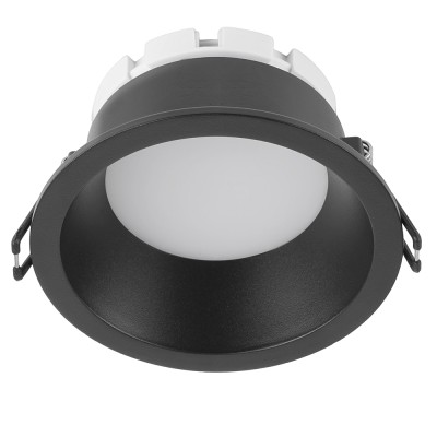 Светильник потолочный встраиваемый, 15W 230V GX53, черный, круг, без лампы, DL512 53306