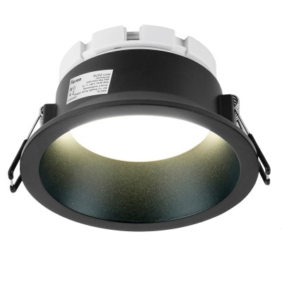 Светильник потолочный встраиваемый, 15W 230V GX53, черный, круг, без лампы, DL512 53306