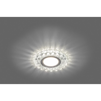 Светильник встраиваемый с белой LED подсветкой Feron CD909 потолочный MR16 G5.3 прозрачный