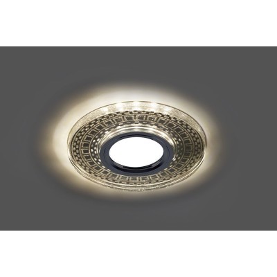 Светильник встраиваемый с LED подсветкой Feron CD981 потолочный MR16 G5.3, прозрачный, серебро