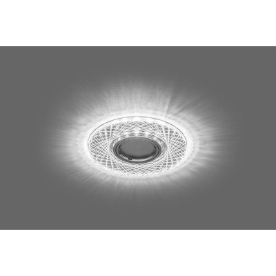 Светильник встраиваемый с белой LED подсветкой Feron CD970 потолочный MR16 G5.3 прозрачный