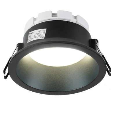 Светильник потолочный встраиваемый, 15W 230V GX53, черный, круг, без лампы, DL512 53306