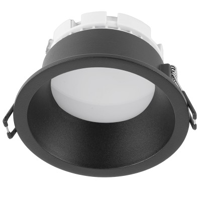 Светильник потолочный встраиваемый, 15W 230V GX53, черный, круг, без лампы, DL513 53308