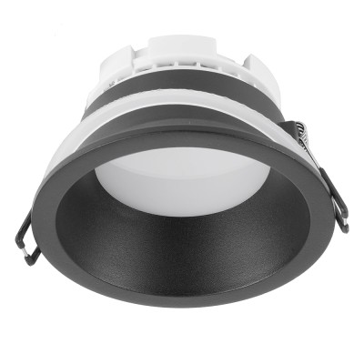 Светильник потолочный встраиваемый, 15W 230V GX53, черный, круг, без лампы, DL513 53308