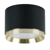 Светильник потолочный Feron Barrel DUET HL459 12W, 230V,GX53, черный + золото IP20 52021