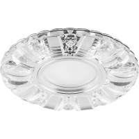 Светильник встраиваемый с белой LED подсветкой Feron CD921 потолочный MR16 G5.3 прозрачный Светильник встраиваемый с белой LED подсветкой Feron CD921 потолочный MR16 G5.3 прозрачный