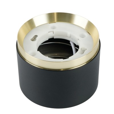 Светильник потолочный Feron Barrel DUET HL459 12W, 230V,GX53, черный + золото IP20 52021