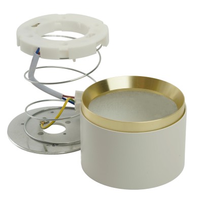 Светильник потолочный Feron Barrel DUET HL459 12W, 230V,GX53, белый + золото IP20 52022