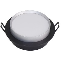 Светильник встраиваемый Feron DL507 потолочный GX53 черный + серебро круг 51355