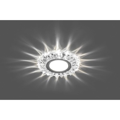Светильник встраиваемый с белой LED подсветкой Feron CD916 потолочный MR16 G5.3 прозрачный
