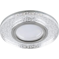 Светильник встраиваемый с LED подсветкой Feron CD961 потолочный MR16 G5.3 прозрачный, хром