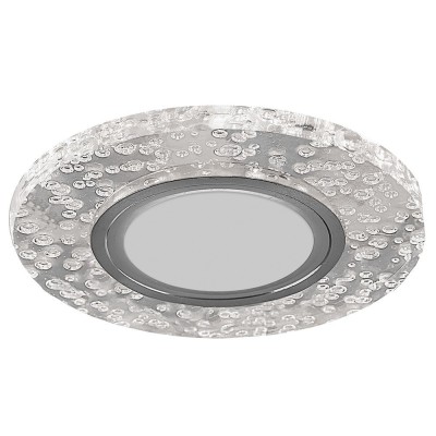 Светильник встраиваемый с белой LED подсветкой Feron CD953 потолочный MR16 G5.3, прозрачный