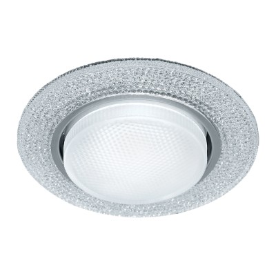Светильник встраиваемый с белой LED подсветкой Feron CD4046 потолочный GX53 без лампы, прозрачный, хром 41908