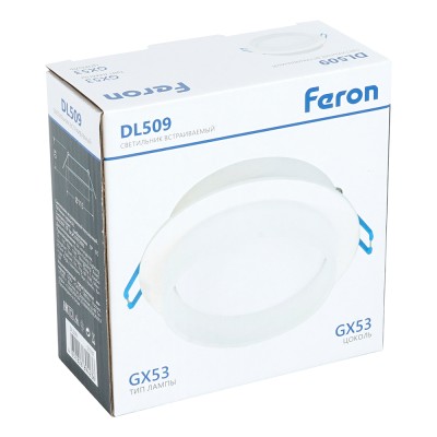 Светильник встраиваемый Feron DL509 потолочный GX53 белый 51937