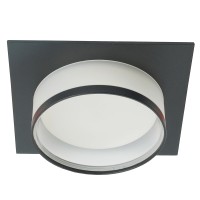 Светильник встраиваемый Feron DL501 потолочный GX53 черный квадрат 51088 Светильник встраиваемый Feron DL501 потолочный GX53 черный квадрат 51088