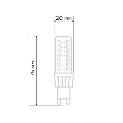Лампа светодиодная капсульного типа JD-CORN G9 230В 7Вт 2700K теплый свет (поликарбонат) REXANT