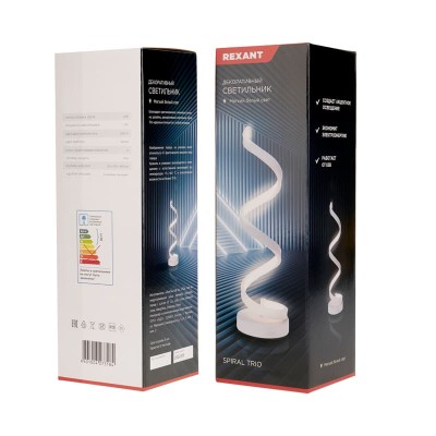 Светильник декоративный Spiral Trio, LED, 2Вт, 3000К, 5В, белый REXANT