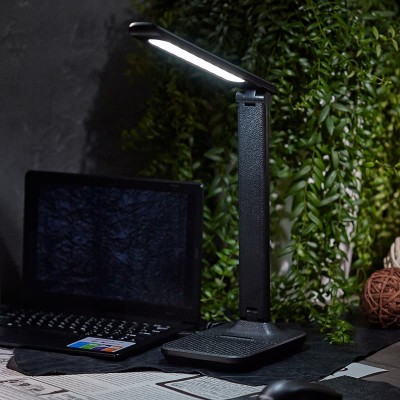 Светильник настольный REXANT Click Skin на основании, LED, 7 Вт 2700-6500 К, диммируемый 3 ступени, заряжаемый (автономный режим 3 часа), корпус с эф