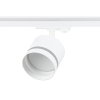 Светильник трековый однофазный с матовым кольцом под лампу GX53, д.81*70мм, металл, IP20, круг,белый Светильник трековый однофазный с матовым кольцом под лампу GX53, д.81*70мм, металл, IP20, круг,белый