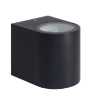 Светильник фасадный с рассеивателем, под лампу с цоколем GU10, 76*68*80 мм, IP54, алюминий, черный, серии PARK