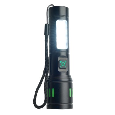 Фонарь с аккумулятором FERON TH2411 переносной , 2LED IP44, аккумулятор 3,7/2000mAh/Li-Ion (литий-ионный), количество режимов 6, время зарядки 2 часа, время работы 3 часа, цвет черный, 129*34*26мм