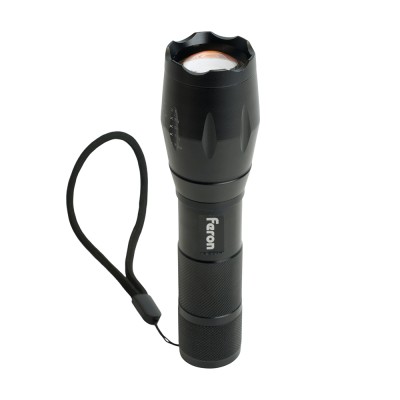 Фонарь с аккумулятором FERON TH2400 переносной , 1LED IP44, аккумулятор 3,7/2000mAh/Li-Ion (литий-ионный), количество режимов 5, время зарядки 2 часа, время работы 5 часов , цвет черный, 145*40*35мм