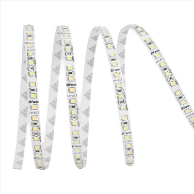 Светодиодная LED лента Feron LS501, 120SMD(2835)/м 11Вт/м 24V 5000*8*1.22мм 3000К IP20