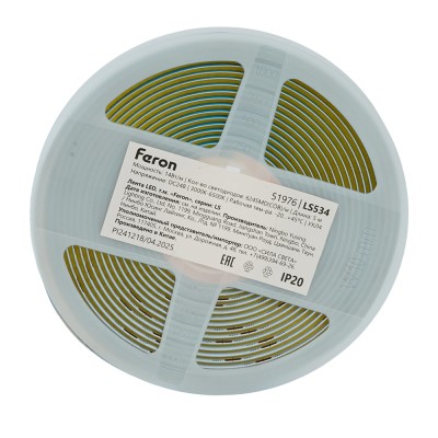 Лента светодиодная COB CCT-MIX 624SMD(2110)/ 14Вт/м 24V 5000*10*1.8мм 2700K-6500К, LS534 FERON