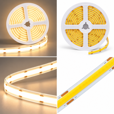 Лента светодиодная COB 320SMD(2110)/ 5Вт/м 24V 5000*8*1.8мм 3000K, IP20, LS539 FERON