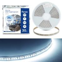Светодиодная LED лента Feron LS502, 180SMD(2835)/м 16Вт/м 24V 30000*10*1.22мм 6000К 30м IP20 Светодиодная LED лента Feron LS502, 180SMD(2835)/м 16Вт/м 24V 30000*10*1.22мм 6000К 30м IP20