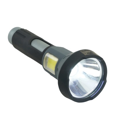 Фонарь с аккумулятором FERON TH2410 переносной , 2LED IP44, аккумулятор 3,7-4,2/1200mAh/Li-Ion (литий-ионный), количество режимов 4, время зарядки 3 часа, время работы 5 часов , цвет серый,черный, 165*65*68мм