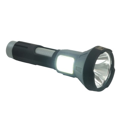 Фонарь с аккумулятором FERON TH2410 переносной , 2LED IP44, аккумулятор 3,7-4,2/1200mAh/Li-Ion (литий-ионный), количество режимов 4, время зарядки 3 часа, время работы 5 часов , цвет серый,черный, 165*65*68мм