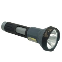 Фонарь с аккумулятором FERON TH2410 переносной , 2LED IP44, аккумулятор 3,7-4,2/1200mAh/Li-Ion (литий-ионный), количество режимов 4, время зарядки 3 часа, время работы 5 часов , цвет серый,черный, 165*65*68мм